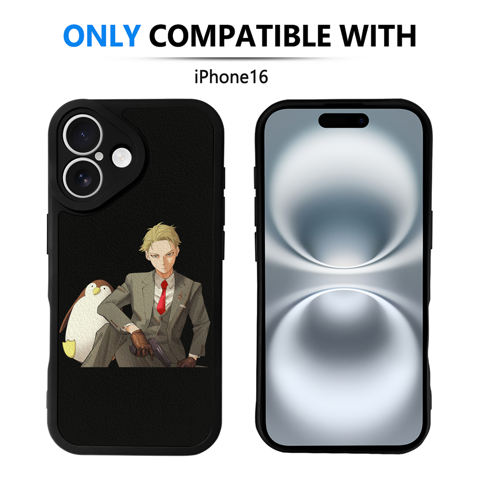 （画像用） SPY×FAMILY间谍家家酒 【iPhone 16シリーズ対応】シリコンスマホケース（レザー調） 材質：シリコン